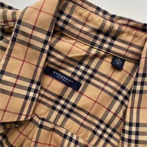 Burberry Beige and Black Checkered Shirt